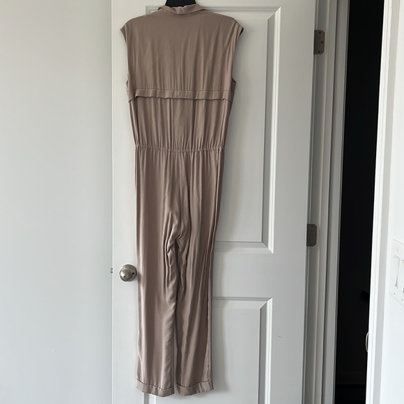 Elegant Tan Sleeveless Jumpsuit - Picture 2 of 4